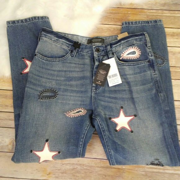 Scotch & Soda Denim - Scotch & Soda High Rise Whisker Boyfriend Jeans